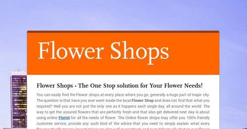 Flower Shops - The One Stop solution for Your Flower Needs!